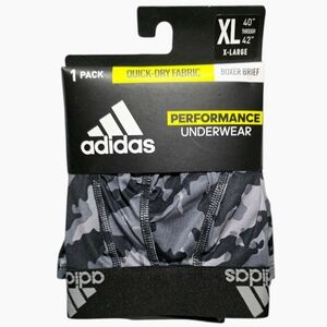 Adidas Athletic Comfort Fit Quick-Dry Preformance Mens Boxer Brief Camo Black XL